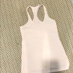 Lululemon pale pink striped cool racerback tank